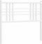 vidaXL - Hoofdbord - 107 - cm - metaal - wit