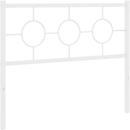 vidaXL - Hoofdbord - 107 - cm - metaal - wit