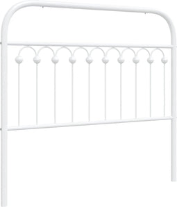vidaXL - Hoofdbord - 107 - cm - metaal - wit