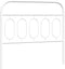 vidaXL - Hoofdbord - 107 - cm - metaal - wit
