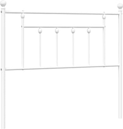 vidaXL - Hoofdbord - 107 - cm - metaal - wit