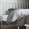 vidaXL - Hoofdbord - 107 - cm - metaal - wit