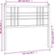 vidaXL - Hoofdbord - 107 - cm - metaal - wit