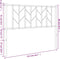 vidaXL - Hoofdbord - 107 - cm - metaal - wit