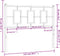 vidaXL - Hoofdbord - 107 - cm - metaal - wit