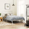 vidaXL - Hoofdbord - 107 - cm - metaal - wit