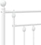 vidaXL - Hoofdbord - 107 - cm - metaal - wit