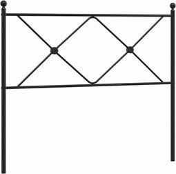 vidaXL - Hoofdbord - 107 - cm - metaal - zwart