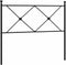 vidaXL - Hoofdbord - 107 - cm - metaal - zwart