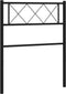 vidaXL - Hoofdbord - 107 - cm - metaal - zwart