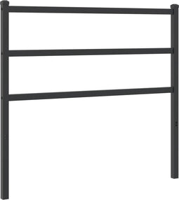 vidaXL - Hoofdbord - 107 - cm - metaal - zwart