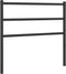 vidaXL - Hoofdbord - 107 - cm - metaal - zwart