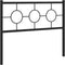 vidaXL - Hoofdbord - 107 - cm - metaal - zwart