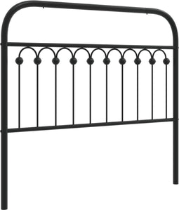 vidaXL - Hoofdbord - 107 - cm - metaal - zwart