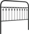 vidaXL - Hoofdbord - 107 - cm - metaal - zwart
