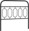 vidaXL - Hoofdbord - 107 - cm - metaal - zwart