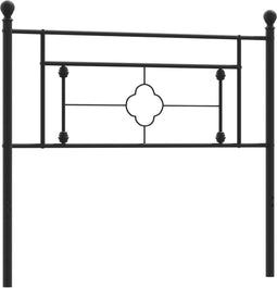 vidaXL - Hoofdbord - 107 - cm - metaal - zwart