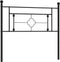 vidaXL - Hoofdbord - 107 - cm - metaal - zwart