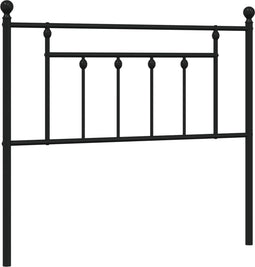 vidaXL - Hoofdbord - 107 - cm - metaal - zwart