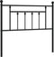 vidaXL - Hoofdbord - 107 - cm - metaal - zwart