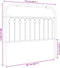 vidaXL - Hoofdbord - 107 - cm - metaal - zwart