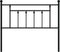 vidaXL - Hoofdbord - 107 - cm - metaal - zwart