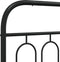 vidaXL - Hoofdbord - 107 - cm - metaal - zwart