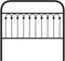 vidaXL - Hoofdbord - 107 - cm - metaal - zwart