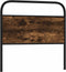 vidaXL - Hoofdbord - 107 - cm - staal - en - bewerkt - hout - gerookt - eikenkleurig