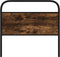 vidaXL - Hoofdbord - 107 - cm - staal - en - bewerkt - hout - gerookt - eikenkleurig