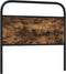 vidaXL - Hoofdbord - 107 - cm - staal - en - bewerkt - hout - gerookt - eikenkleurig