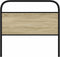 vidaXL - Hoofdbord - 107 - cm - staal - en - bewerkt - hout - sonoma - eikenkleurig