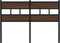 vidaXL - Hoofdbord - 120 - cm - bewerkt - hout - en - staal - bruin - eikenkleurig