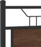 vidaXL - Hoofdbord - 120 - cm - bewerkt - hout - en - staal - bruin - eikenkleurig