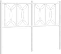 vidaXL - Hoofdbord - 120 - cm - metaal - wit