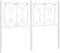 vidaXL - Hoofdbord - 120 - cm - metaal - wit