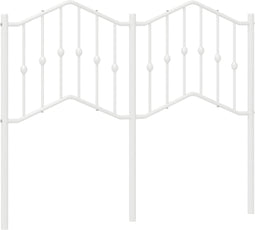 vidaXL - Hoofdbord - 120 - cm - metaal - wit
