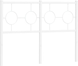 vidaXL - Hoofdbord - 120 - cm - metaal - wit