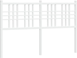 vidaXL - Hoofdbord - 120 - cm - metaal - wit