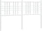 vidaXL - Hoofdbord - 120 - cm - metaal - wit