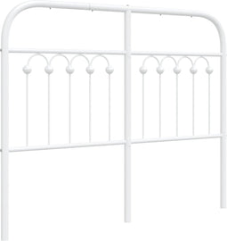 vidaXL - Hoofdbord - 120 - cm - metaal - wit