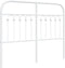 vidaXL - Hoofdbord - 120 - cm - metaal - wit