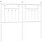 vidaXL - Hoofdbord - 120 - cm - metaal - wit