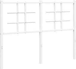 vidaXL - Hoofdbord - 120 - cm - metaal - wit