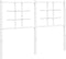 vidaXL - Hoofdbord - 120 - cm - metaal - wit