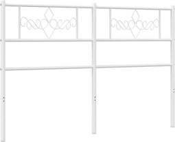 vidaXL - Hoofdbord - 120 - cm - metaal - wit