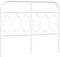 vidaXL - Hoofdbord - 120 - cm - metaal - wit