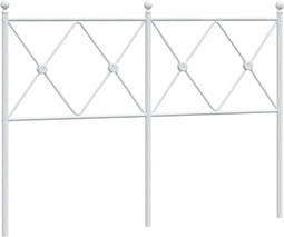 vidaXL - Hoofdbord - 120 - cm - metaal - wit