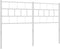 vidaXL - Hoofdbord - 120 - cm - metaal - wit