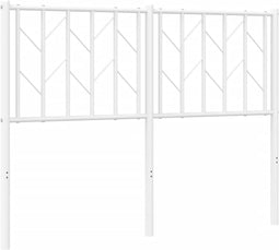 vidaXL - Hoofdbord - 120 - cm - metaal - wit
